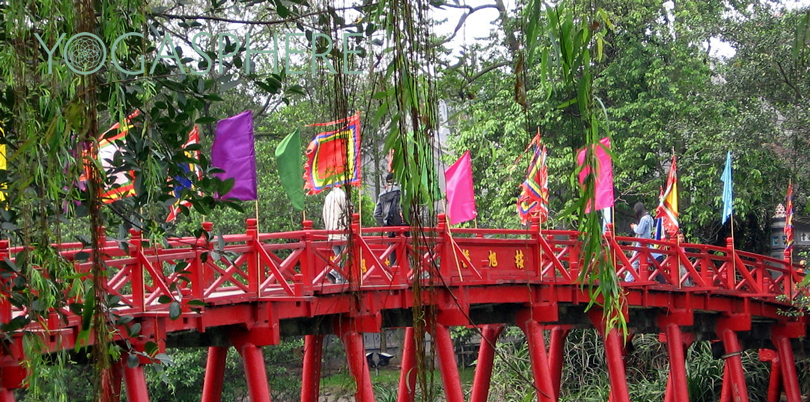 Huc bridge in Hanoi