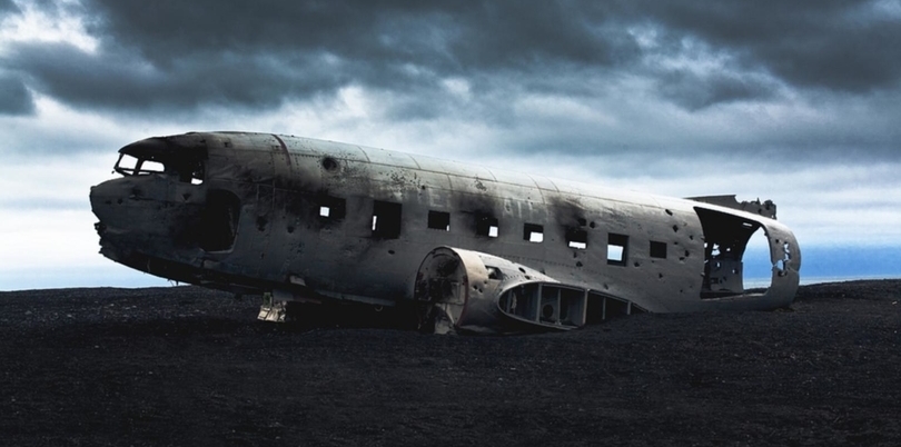 Plane wreck, Iceland