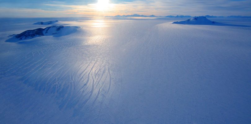 Flight over the ice, Antarctica