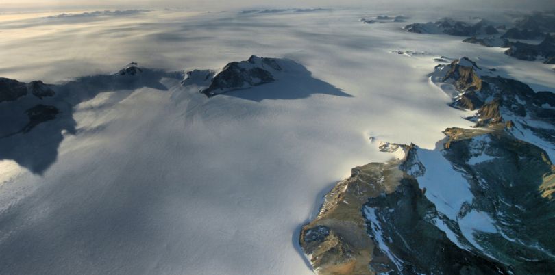 Flight over the mountains, Antarctica