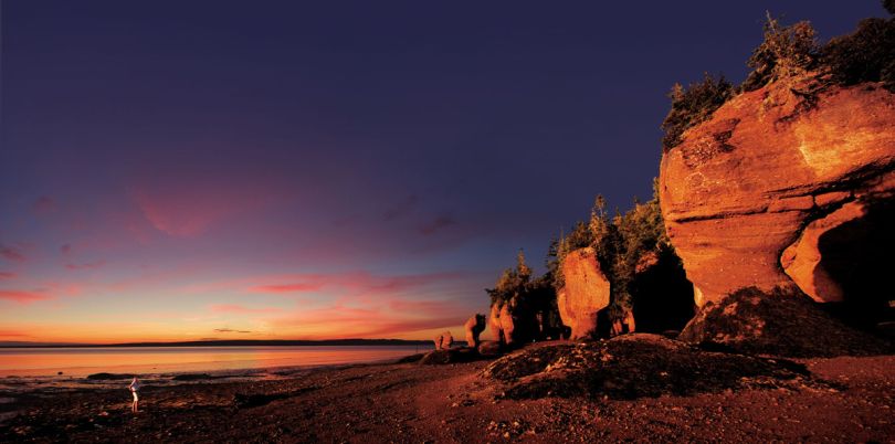 Sunset on the rocky Canadian coast