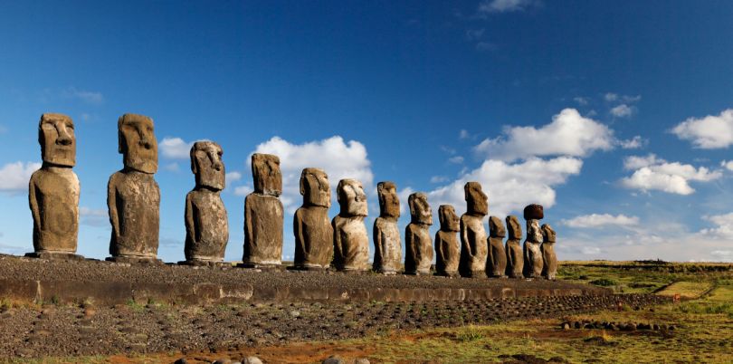 Suclptures of Easter Island, Chile