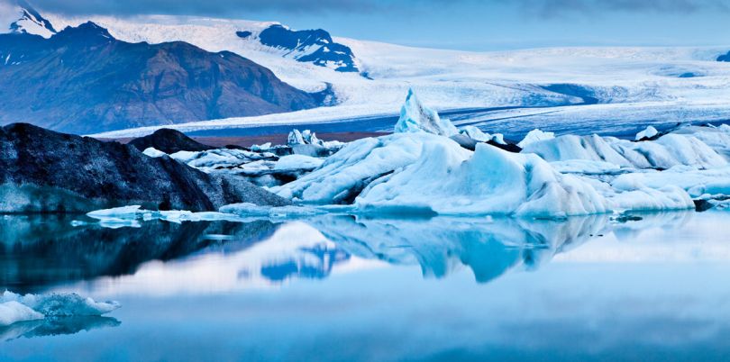 Blue ice in Iceland