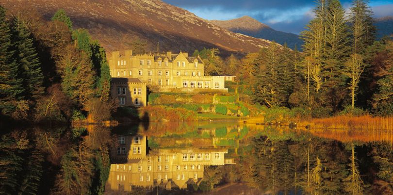 Castle by lake, Ireland