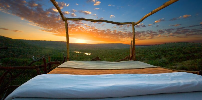 Star bed in Kenya overlooking an amazing view in Kenya