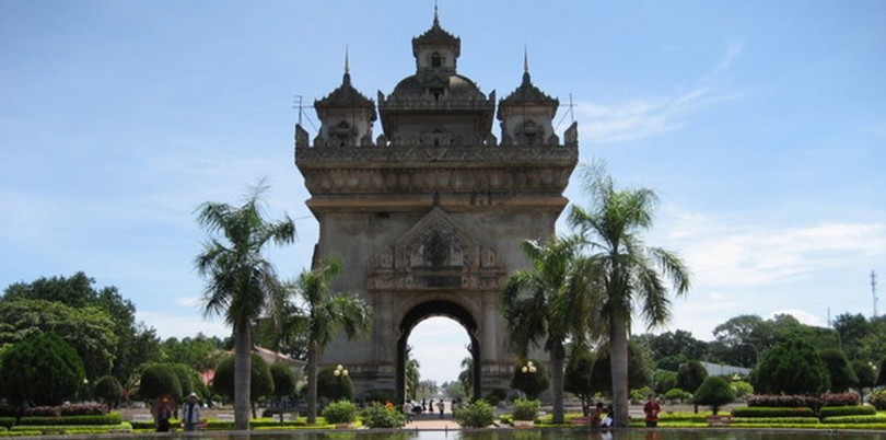 Pha Tu Say temple in Vientaine Laos