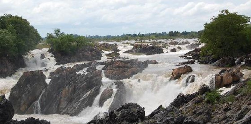 Li Phi Waterfall in Champasak Southern Laos