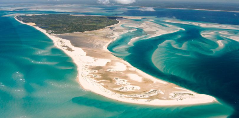 Benguerra Lodge, North point, Aerial view, Mozambique