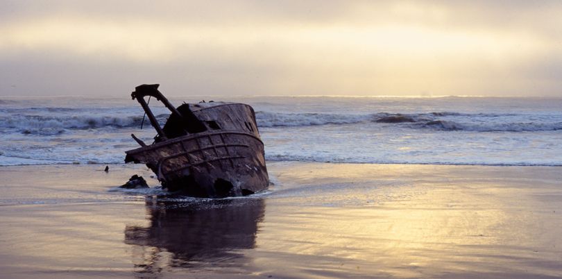 Shipwreck on the Skeleton Coast, Namibia