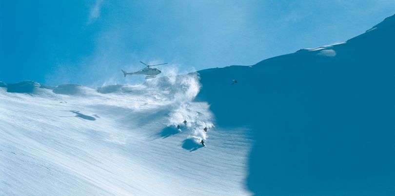 Heli-skiing in New Zealand