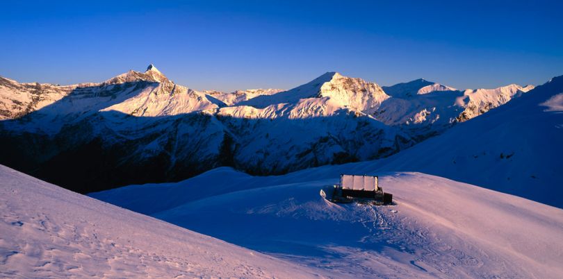 Snowy mountains in New Zealand