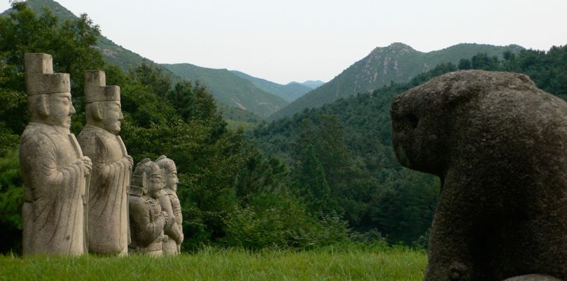 Tomb of King Kongmin near Kaesong, North Korea