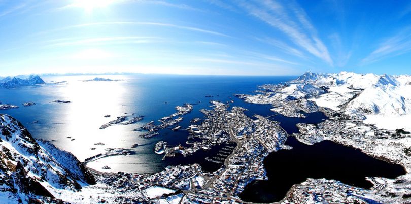 Panoramic across the sea, Norway