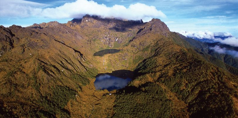 Volcano lake in Papua New Guinea