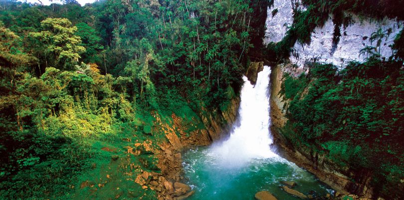 Waterfall in the Papua New Guinean jungle