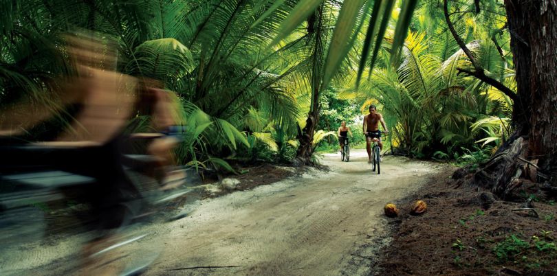 Bike tour in the jungle of the Seychelles