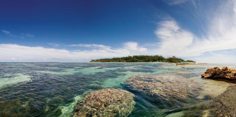 Beautful coast seascape in the Seychelles