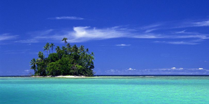 Littel island hill in the South Pacific