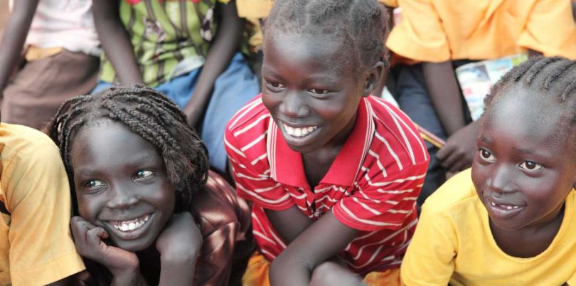 Children learning at school in South Sudan