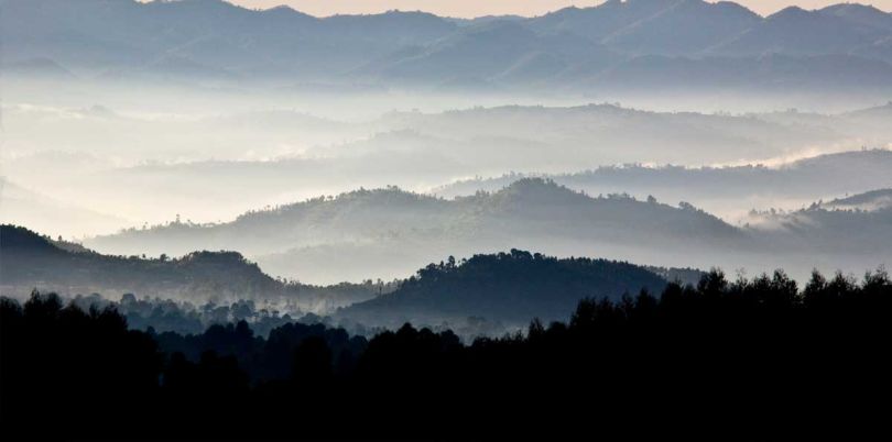 Landscape in the mist, Uganda