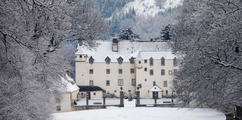 House in snow, UK