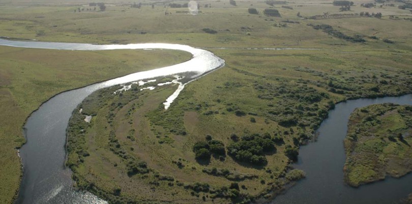 View on river meander in Uruguay